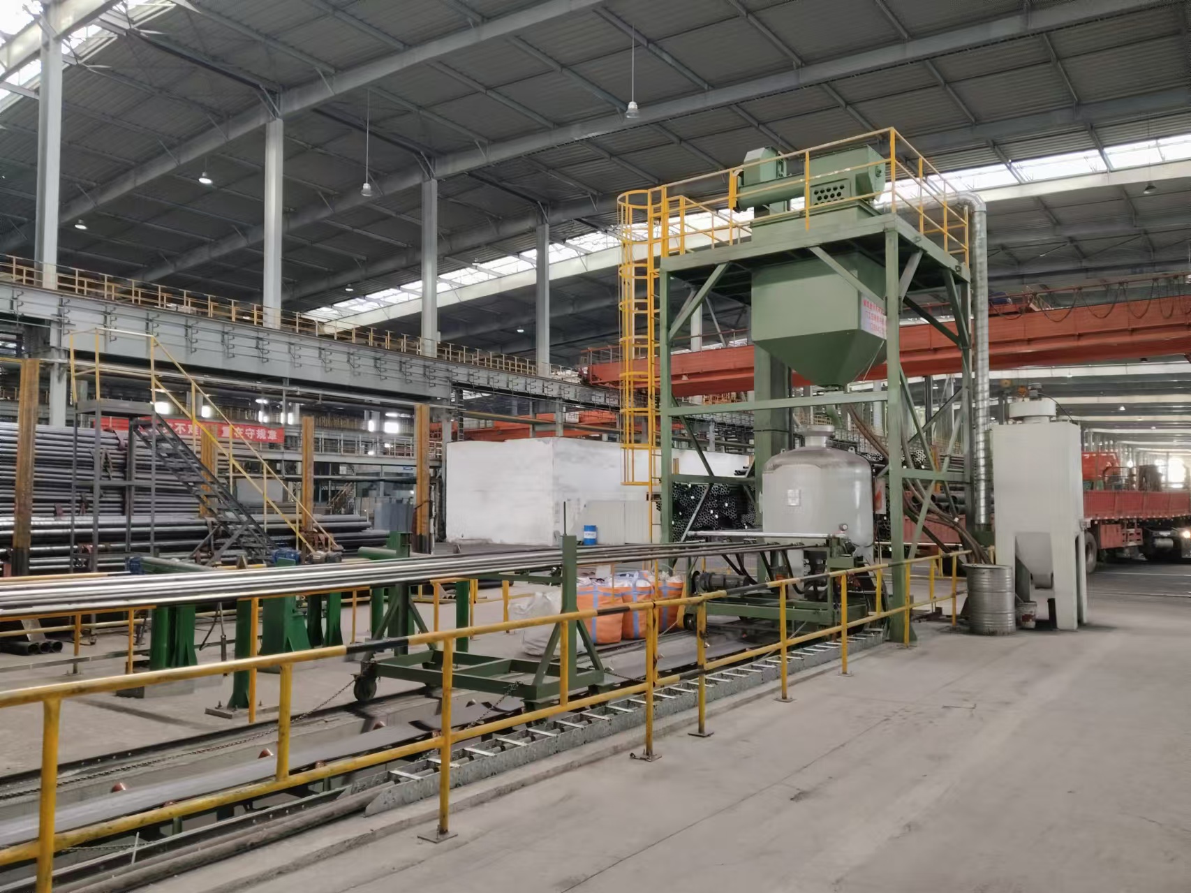 Steel Pipe Internal Surface Sand Blasting Machine - Custom Metal Surface Treatment Equipment by Jinwo Machinery