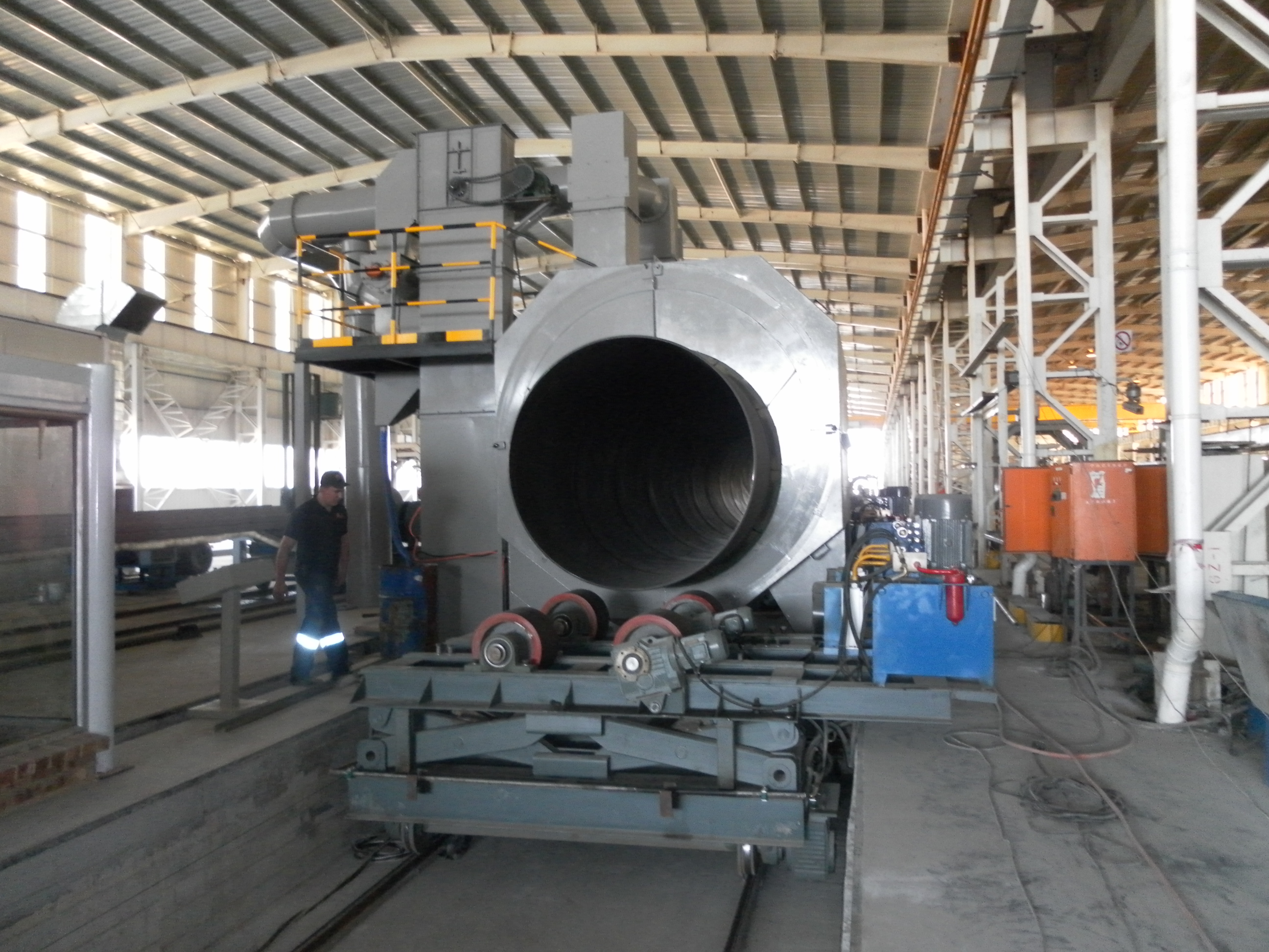 Steel Pipe External Surface Shot Blasting Machine Showcase and Applications